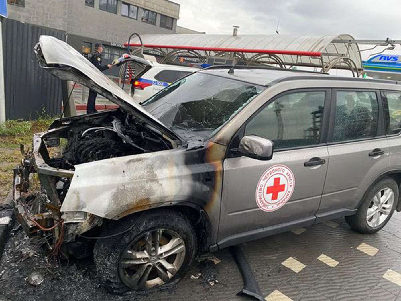 В Ужгороде неизвестные сожгли авто Красного Креста - 24 Канал В Ужгороде неизвестные сожгли авто Красного Креста - 24 Канал