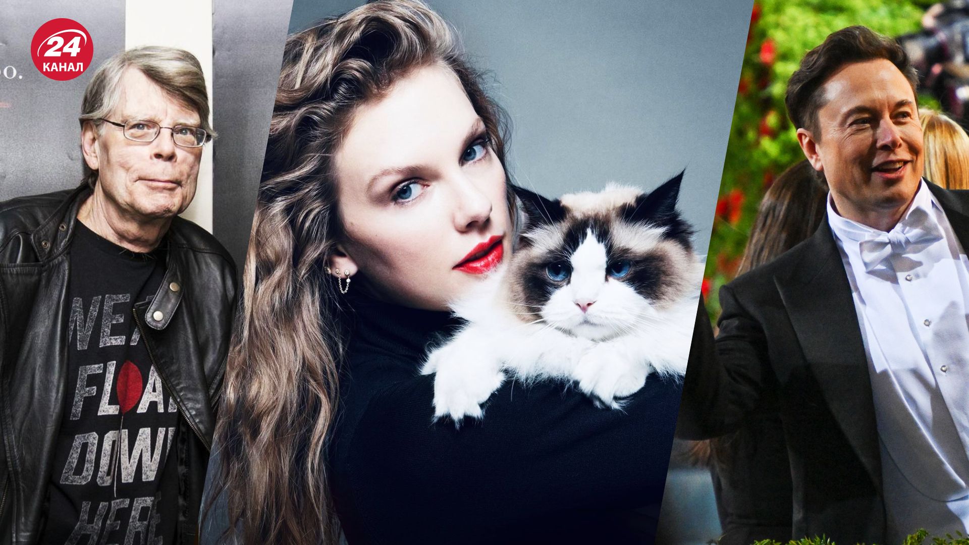 Стівен Кінг, Тейлор Свіфт, Ілон Маск Стівен Кінг, Тейлор Свіфт, Ілон Маск