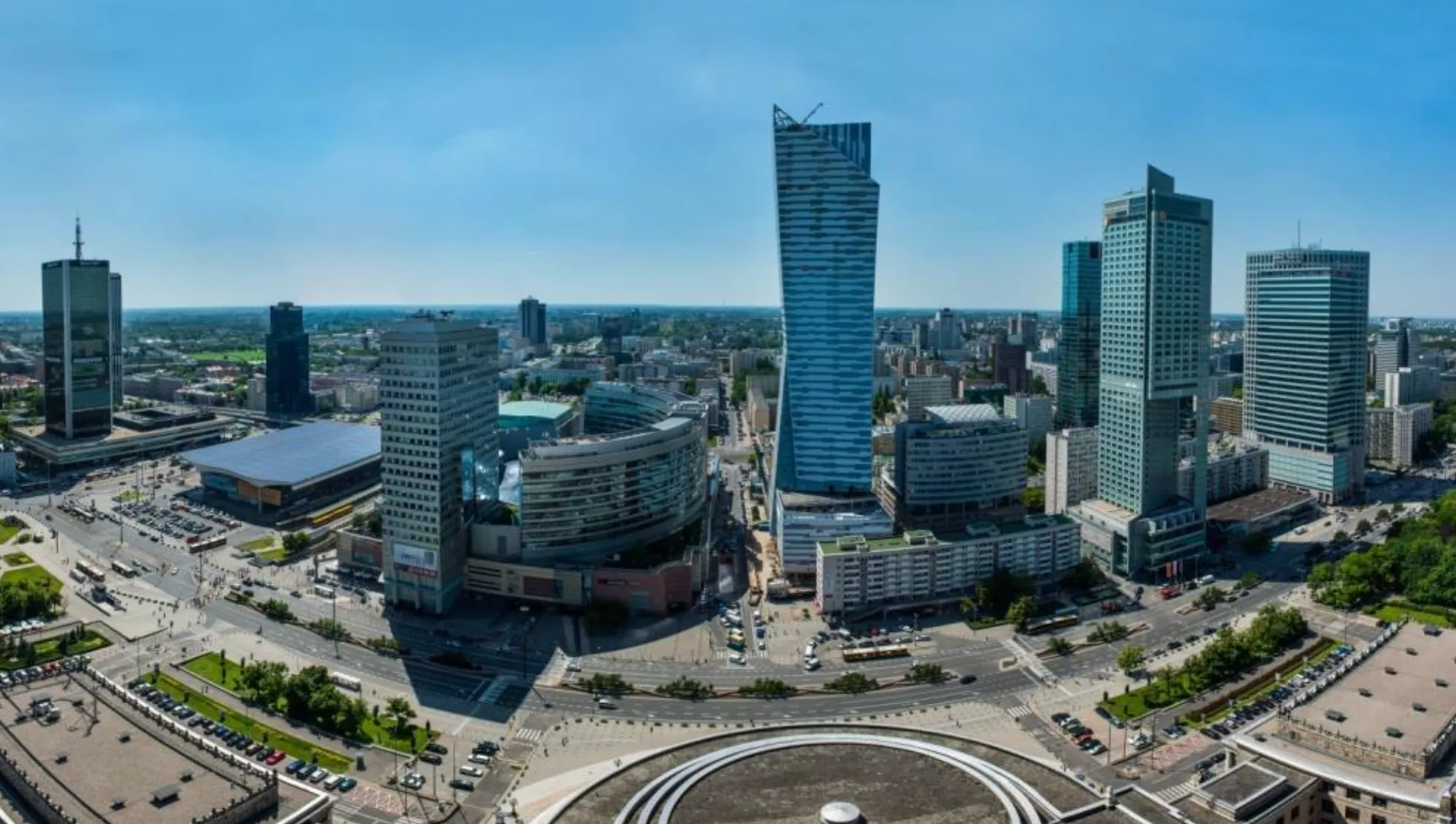 Панорама Варшави з оглядового майданчика Панорама Варшави з оглядового майданчика