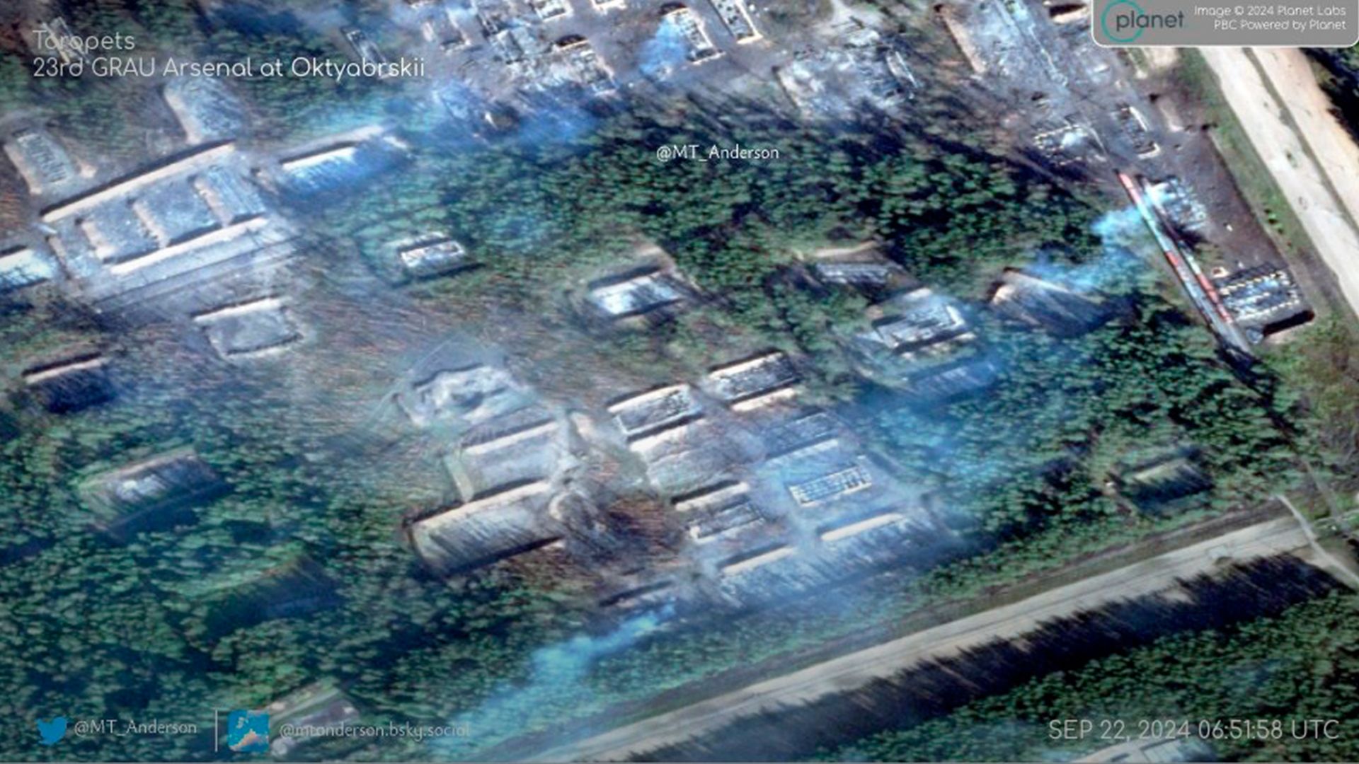 Последствия атаки на 23 арсенал ГРАУ минобороны России Последствия атаки на 23 арсенал ГРАУ минобороны России