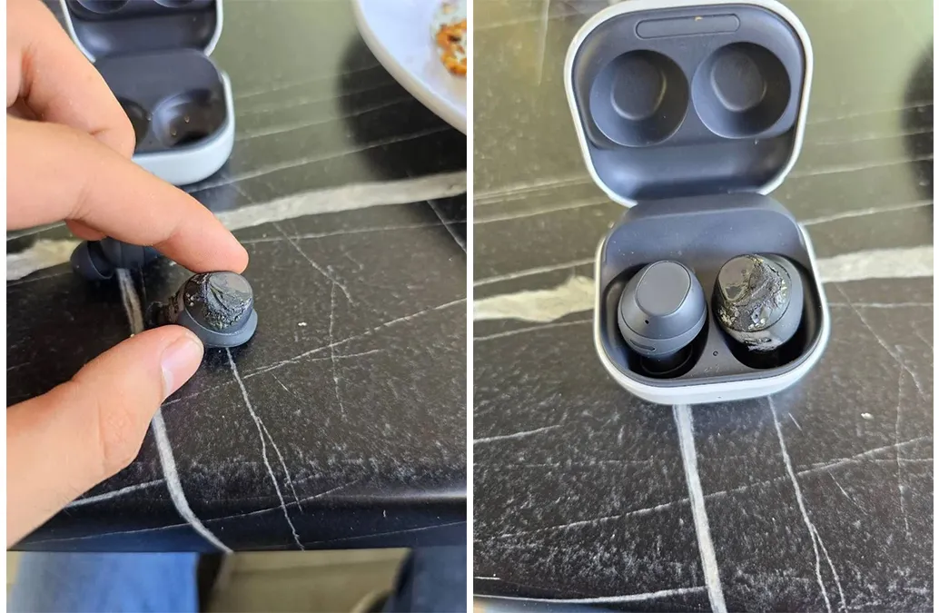 Samsung Galaxy Buds FE після вибуху Samsung Galaxy Buds FE після вибуху