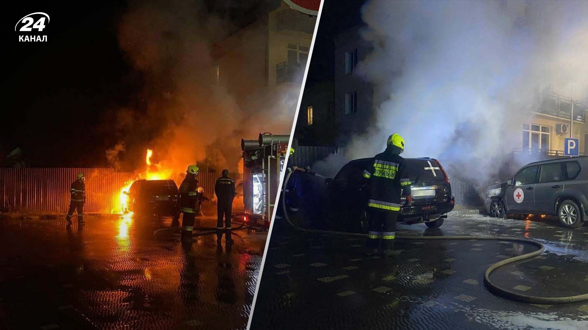 На Закарпатті поліція та СБУ затримали палія автомобіля ЗСУ та Червоного Хреста