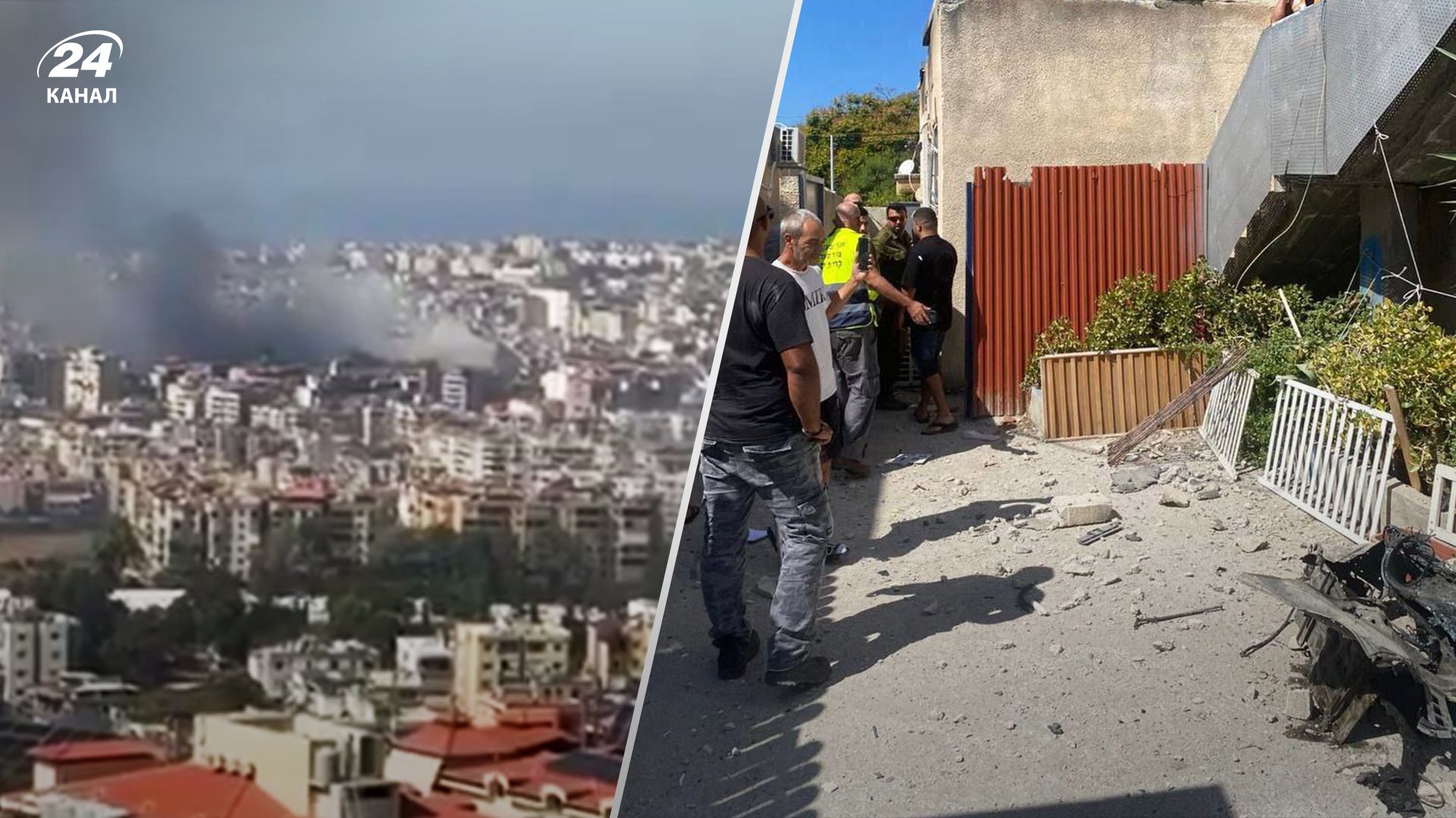 Фото очевидців обстрілу "Хезболли" Фото очевидців обстрілу "Хезболли"