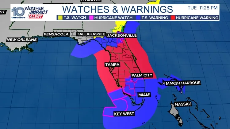 Ураган Милтон - в каких районах пройдет Ураган Милтон - в каких районах пройдет