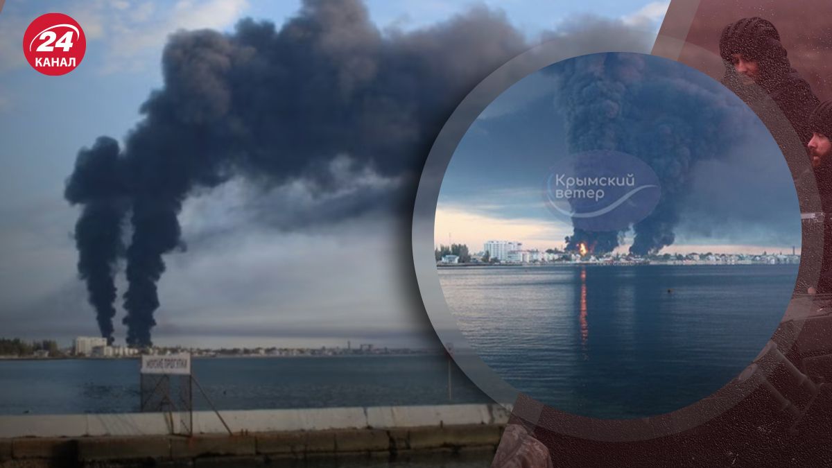 В Феодосии горит нефтебаза В Феодосии горит нефтебаза