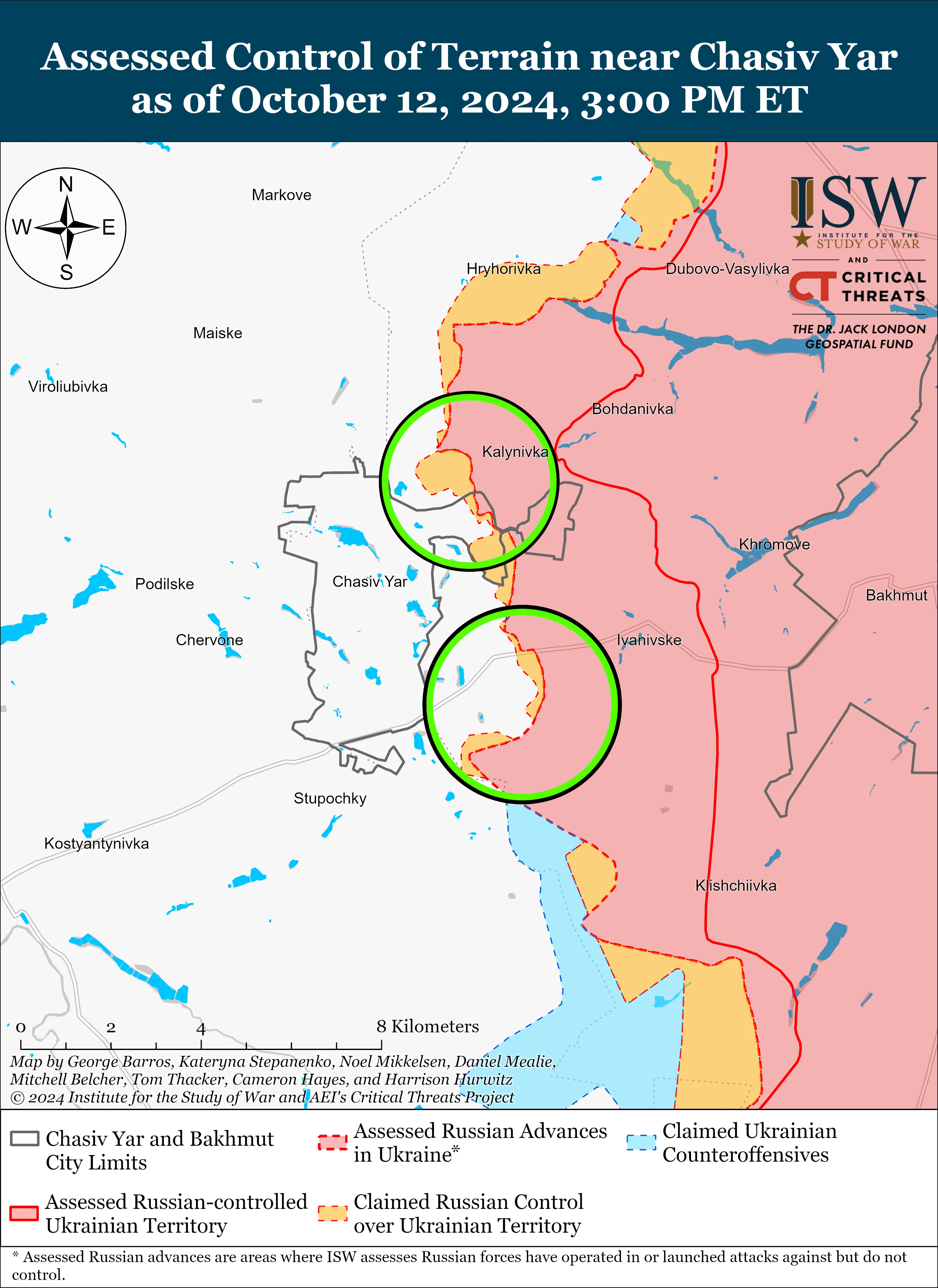 ISW проанализировал ситуацию возле Часового Яра