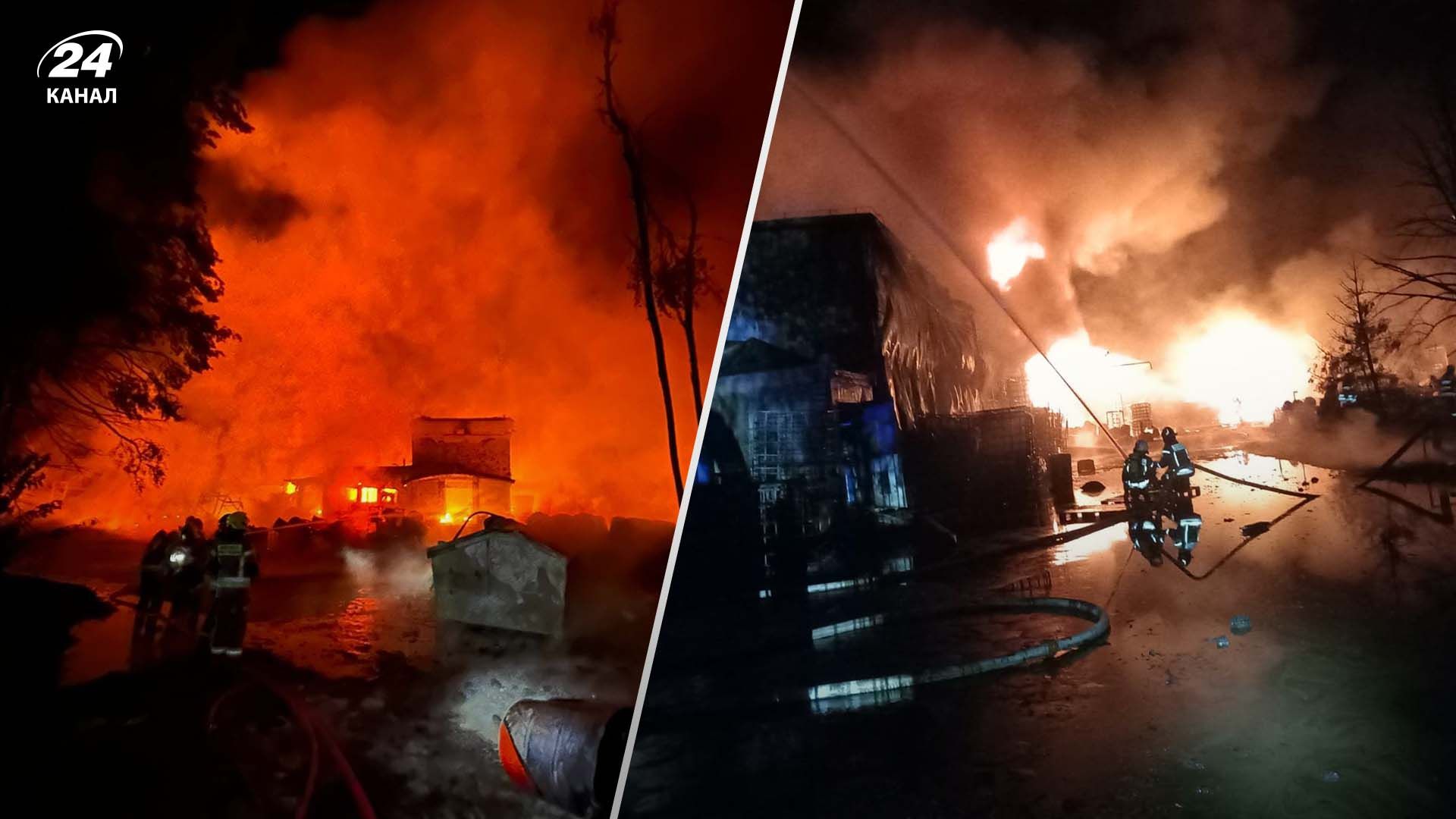 В Польше масштабный пожар на цехах В Польше масштабный пожар на цехах