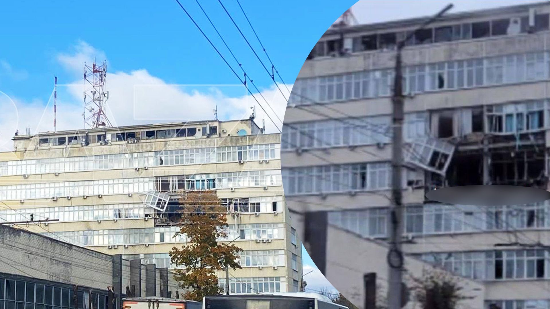 Последствия атакованного завода "Кремний" Последствия атакованного завода "Кремний"