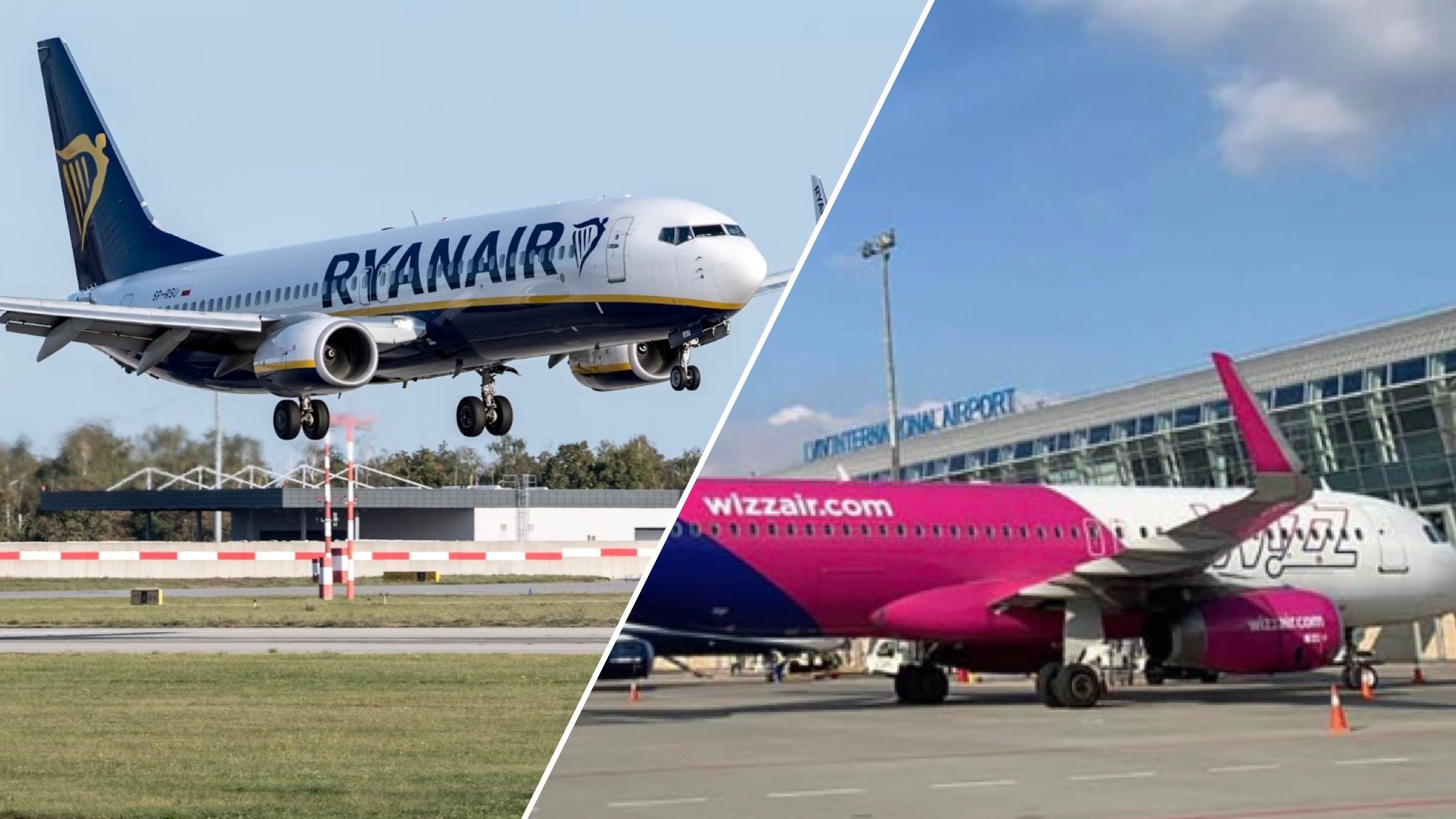 Wizz Air та Ryanair анонсували нові рейси з Польщі