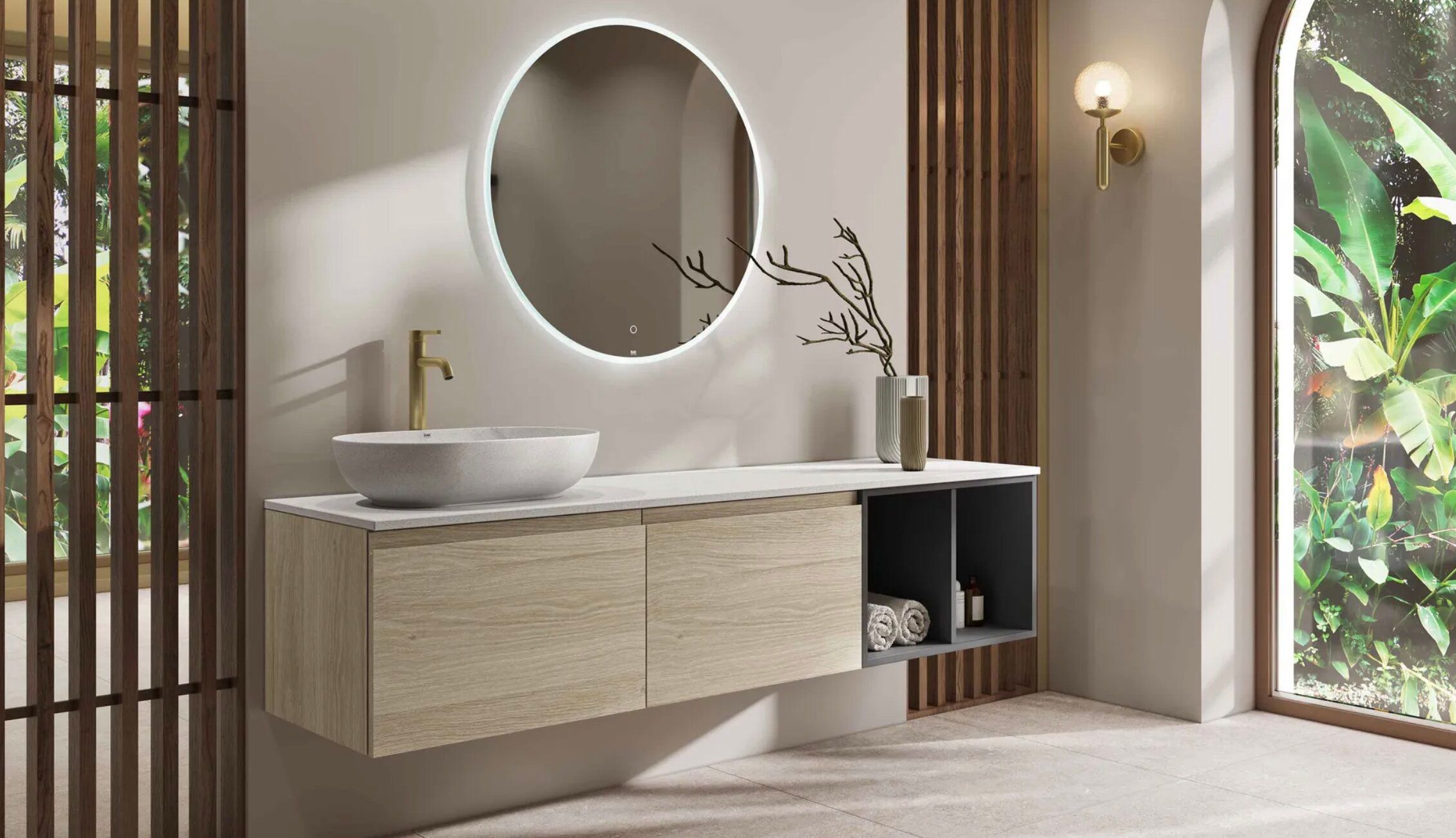 Ванная в стиле джапанди - как воссоздать этот стиль интерьера - фото Ванная в стиле джапанди - как воссоздать этот стиль интерьера - фото