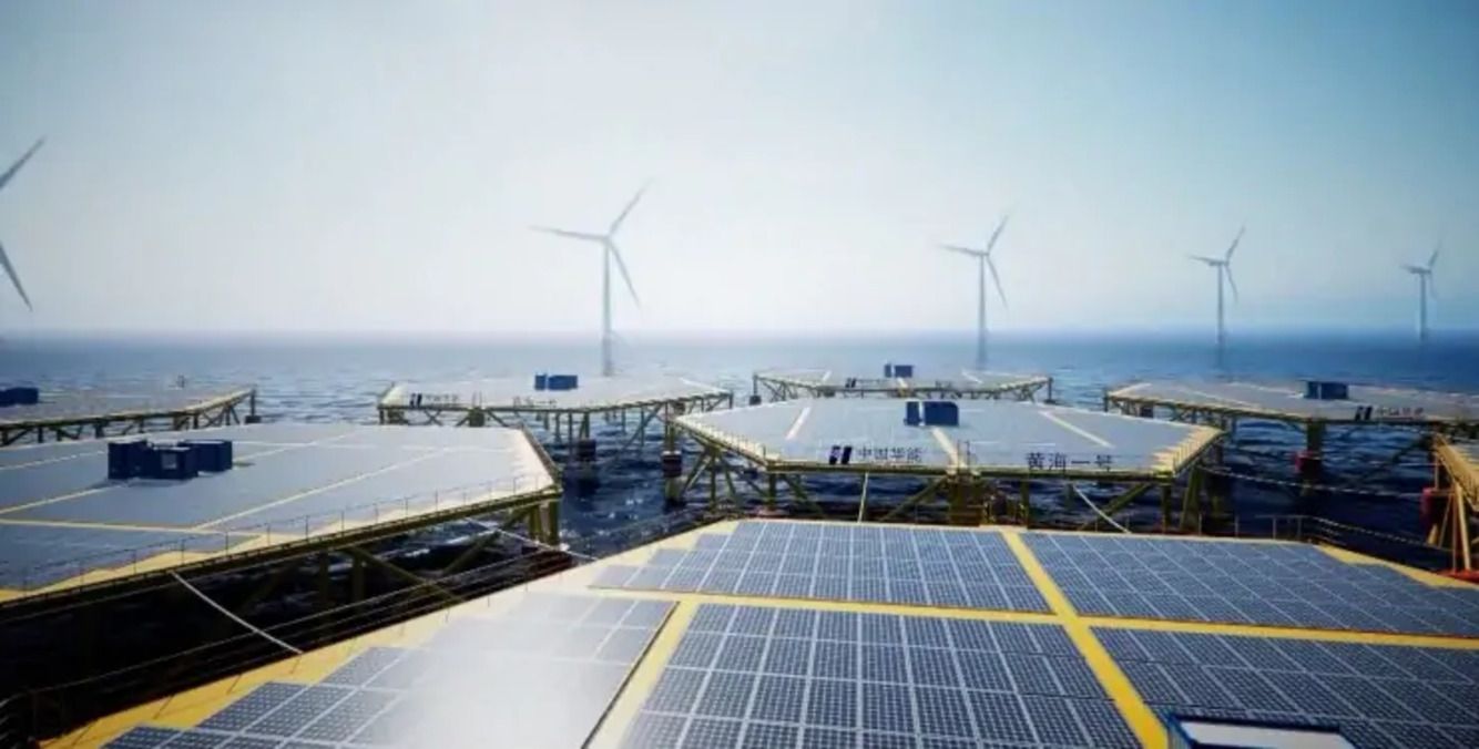 Китай испытывает морские солнечные панели в море Китай испытывает морские солнечные панели в море