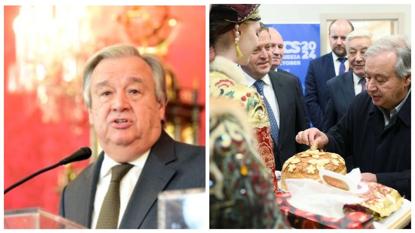 А чи не з українського зерна: у мережі з’явилося обурливе фото генсека ООН у Росії - 24 Канал А чи не з українського зерна: у мережі з’явилося обурливе фото генсека ООН у Росії - 24 Канал