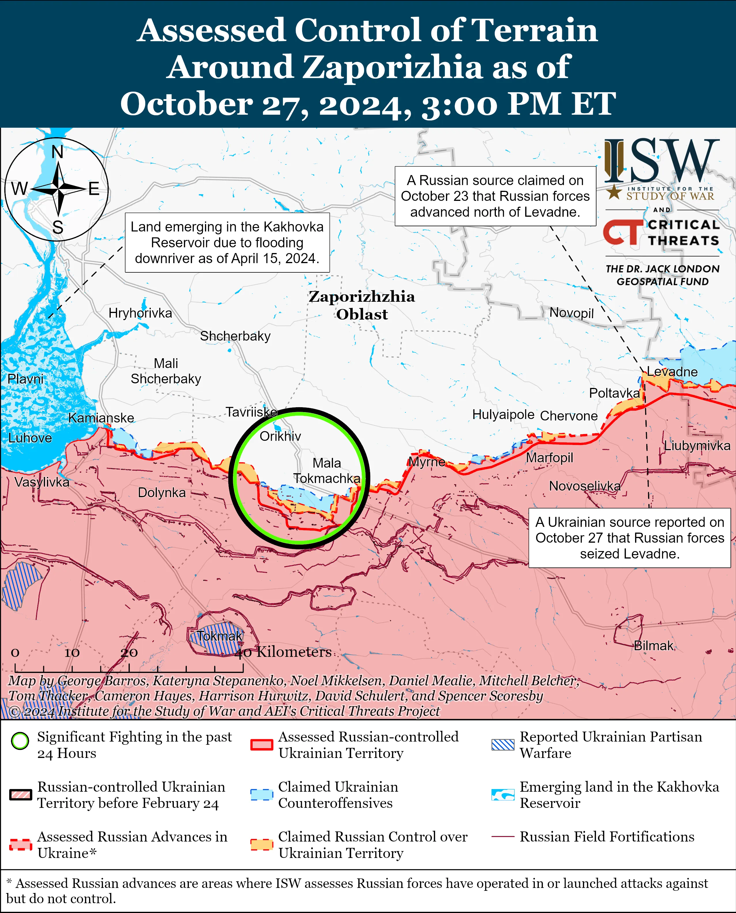 Юг Украины, война, ISW