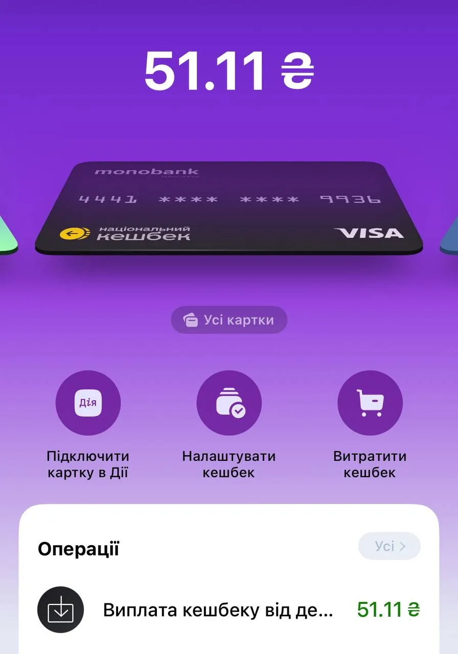 Як виглядає нарахування кешбеку Як виглядає нарахування кешбеку