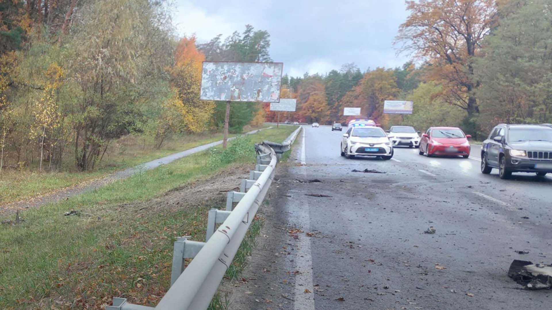 Движение транспорта затруднено в направлении города Ирпень