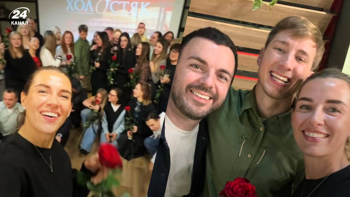 Григорій та Христина Решетники з Тереном і командою Холостяка Григорій та Христина Решетники з Тереном і командою Холостяка