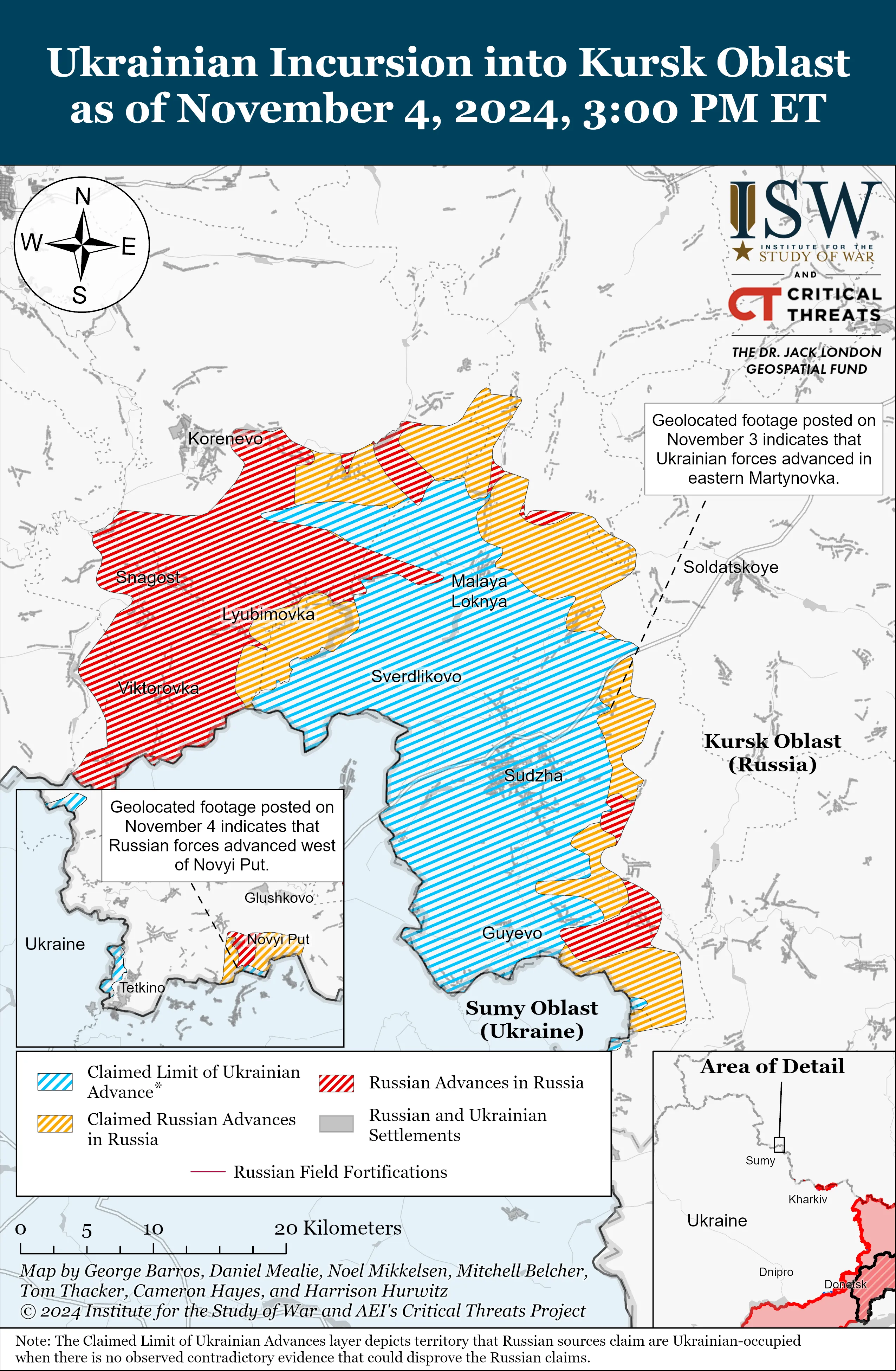 Курськ карта ISW 5 листопада ЗСУ Росія 