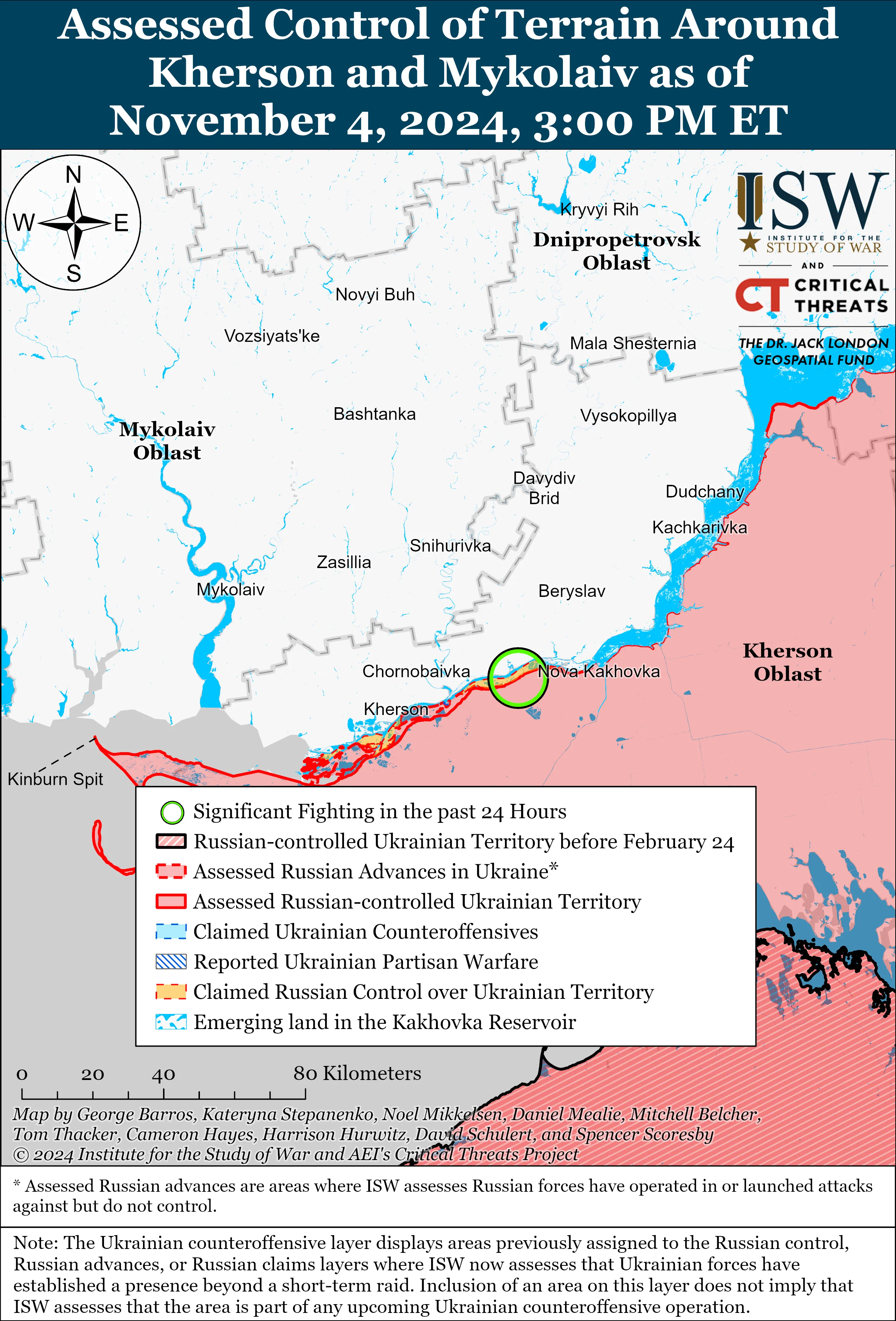 Херсонська область карта ISW 5 листопада ЗСУ Росія 