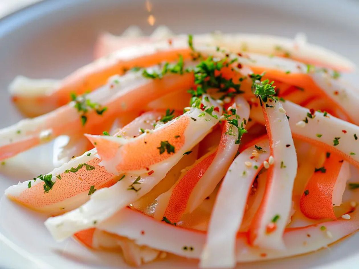 Робимо закуску з крабових паличок Робимо закуску з крабових паличок