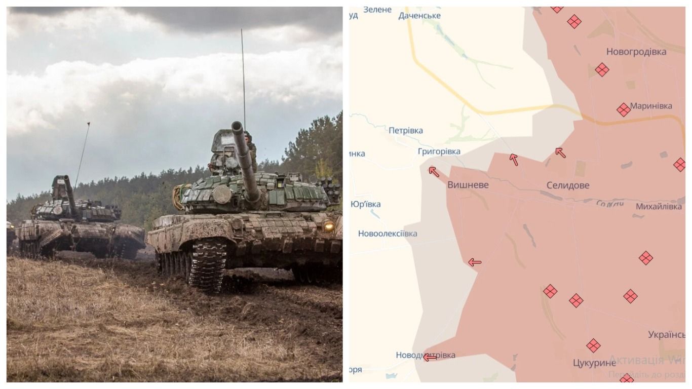 Ворог просунувся на Донеччині Ворог просунувся на Донеччині