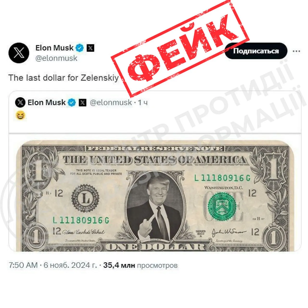 Фейк о последнем долларе Фейк о последнем долларе