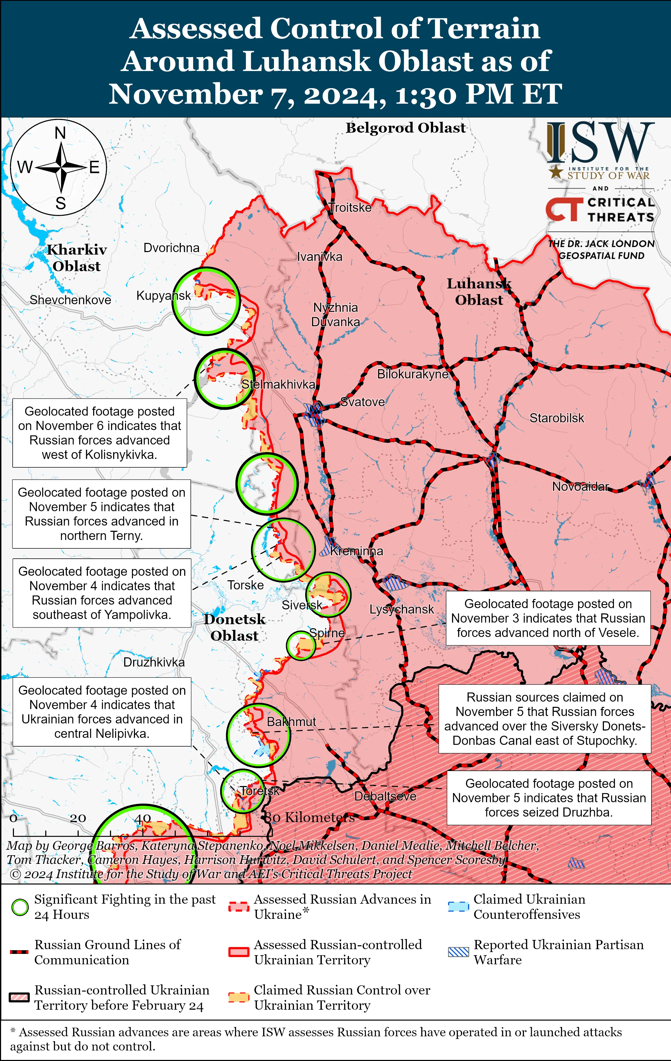 Де атакує Росія на Луганщині