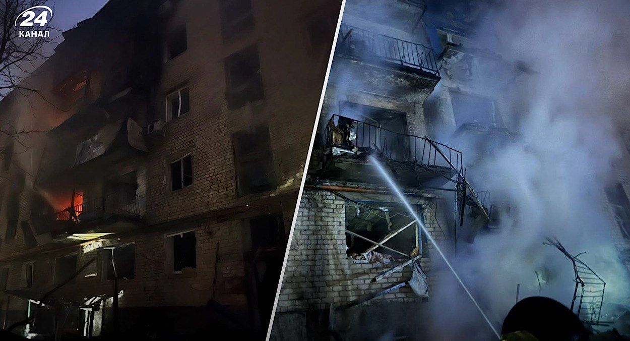 Россияне попали в многоэтажку в Донецкой области Россияне попали в многоэтажку в Донецкой области