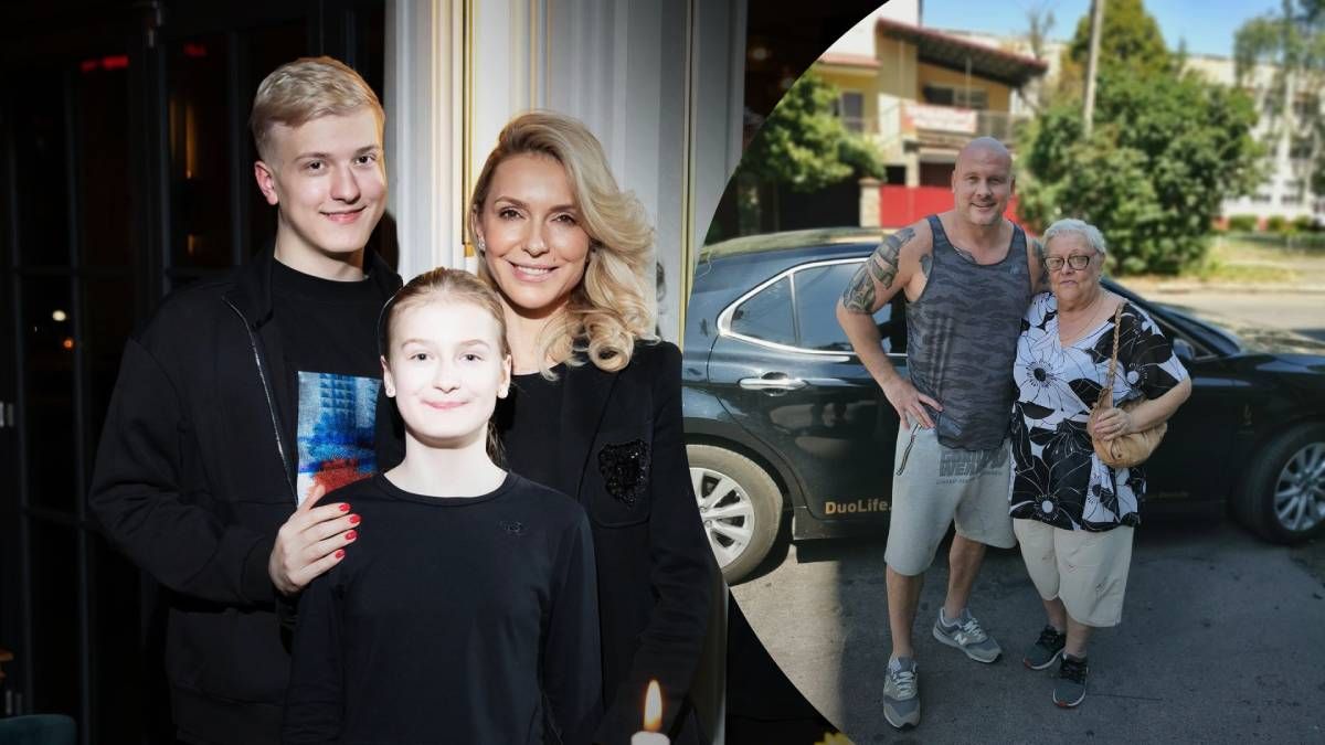 Марина Боржемська з дітьми, В'ячеслав Узелков з мамою Марина Боржемська з дітьми, В'ячеслав Узелков з мамою