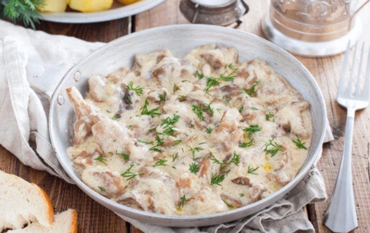 Опята в сметане Опята в сметане