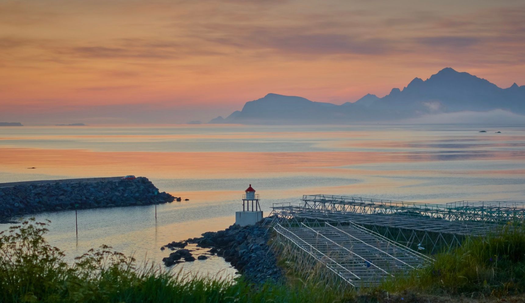 "Полуночное солнце" в Норвегии "Полуночное солнце" в Норвегии