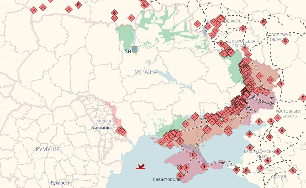 Карта боевых действий