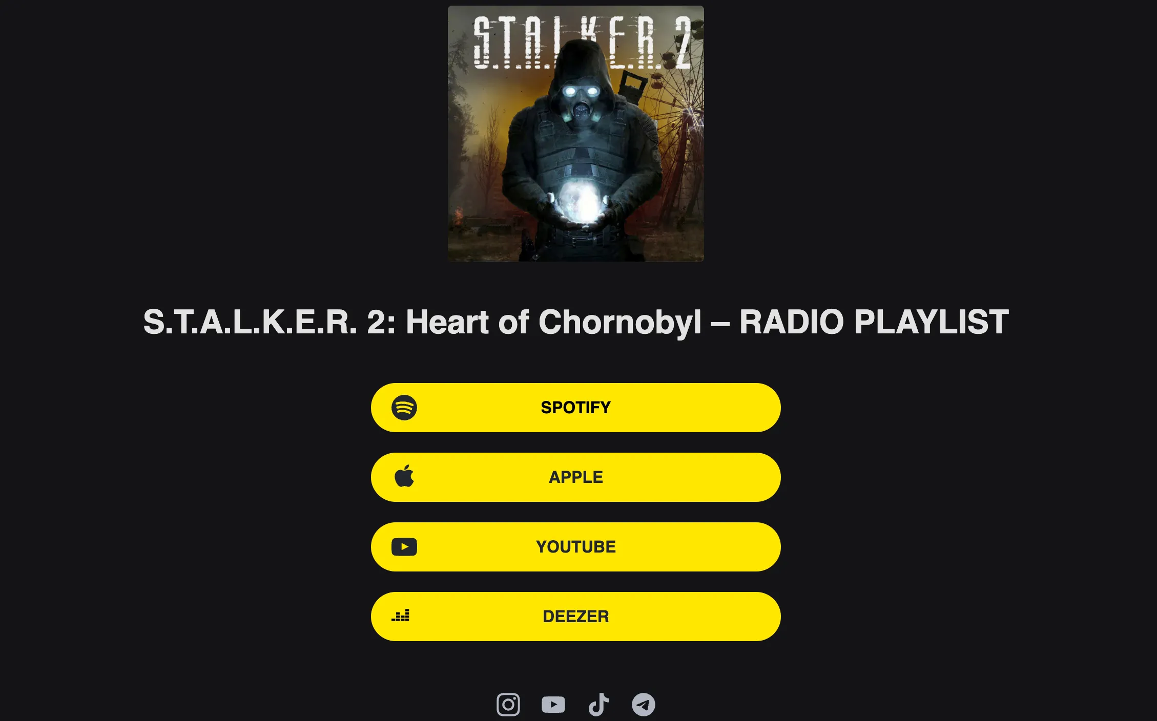 Песни, которые использовали в игре S.T.A.L.K.E.R. 2: Heart of Chornobyl Песни, которые использовали в игре S.T.A.L.K.E.R. 2: Heart of Chornobyl