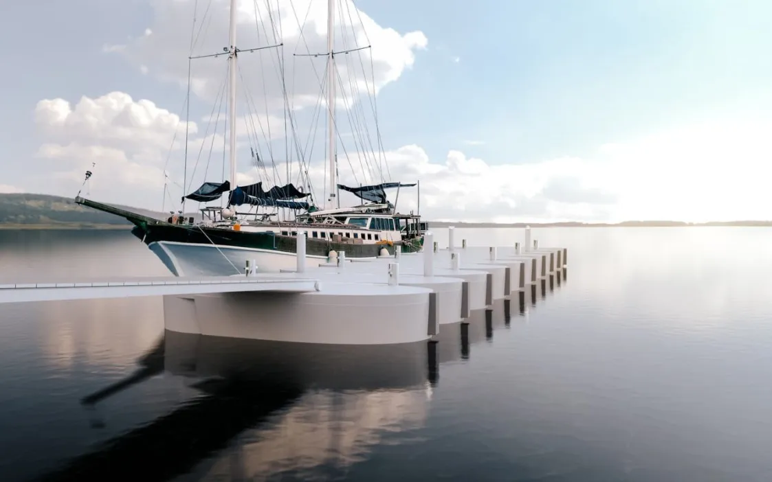 Причал из лопастей Причал из лопастей