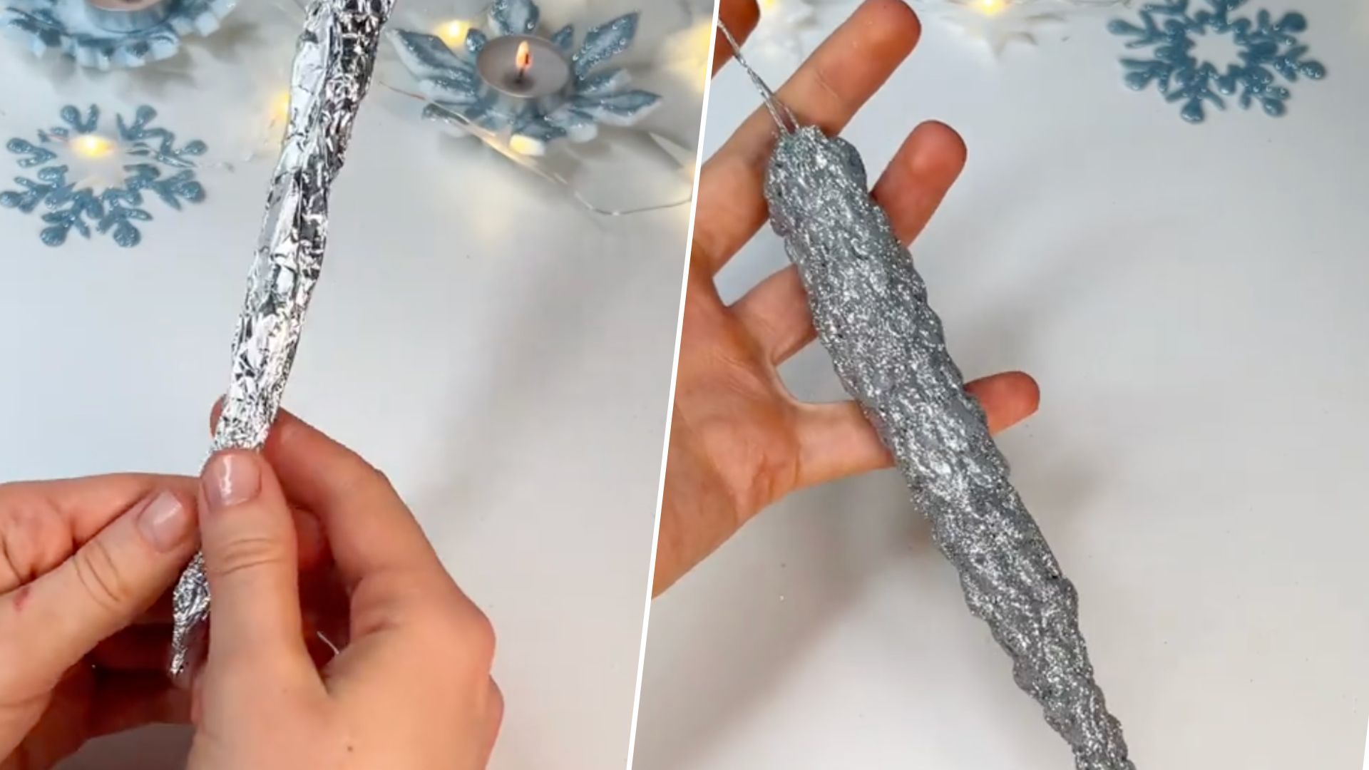 Сосулька на елку своими руками - видео, как сделать это украшение Сосулька на елку своими руками - видео, как сделать это украшение