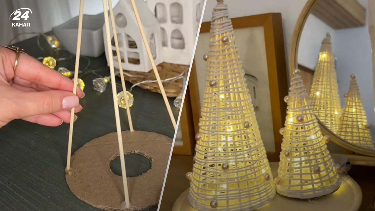 Як зробити маленькі декоративні ялинки Як зробити маленькі декоративні ялинки