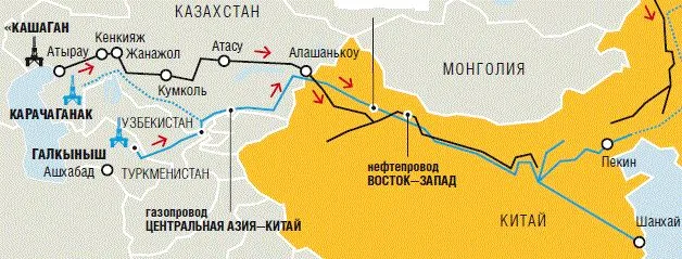 Газопровод Средняя Азия Китай Китай 