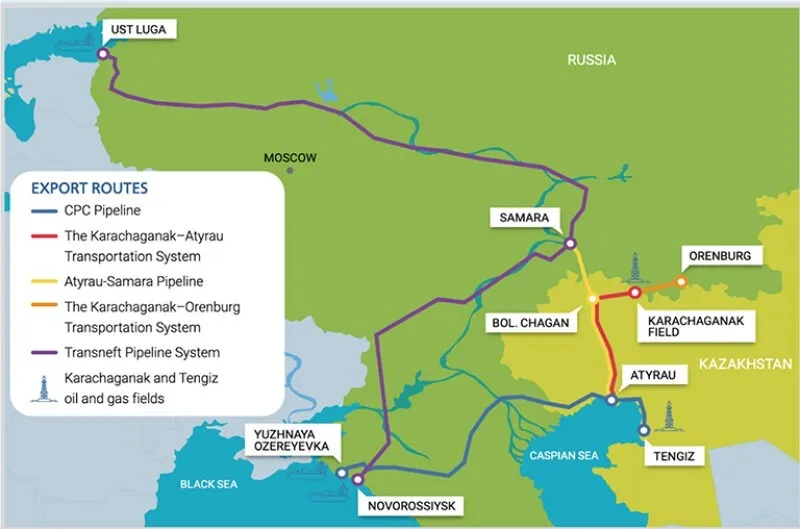 Маршруты нефтяного экспорта из Казахстана сейчас 