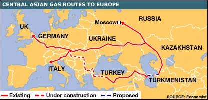 Актуальные газовые маршруты Туркменистана