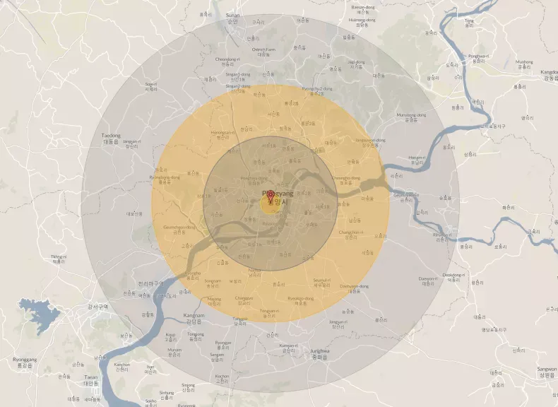 Что будет, если ударить ядерной бомбой по Пхеньяну Что будет, если ударить ядерной бомбой по Пхеньяну