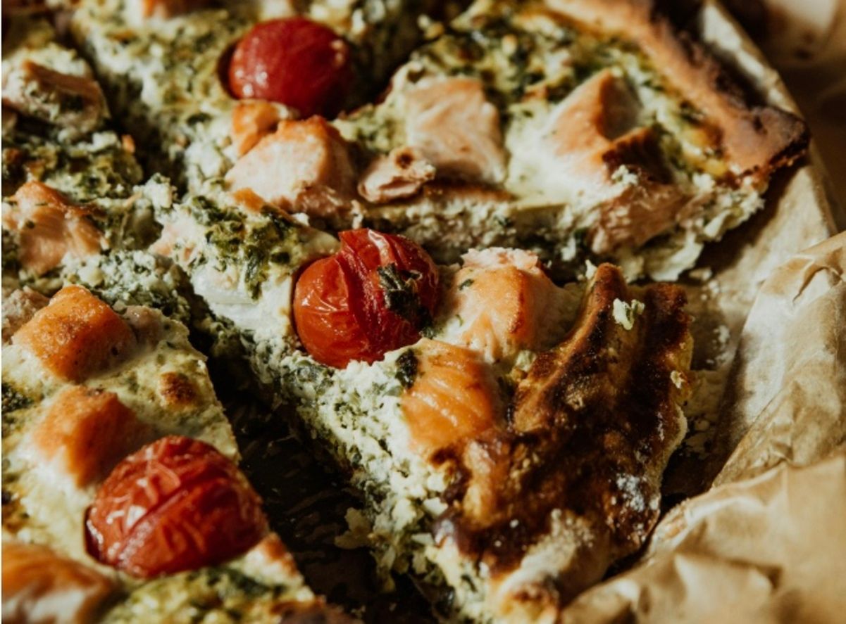 Рецепт кіша з лососем і шпинатом Рецепт кіша з лососем і шпинатом