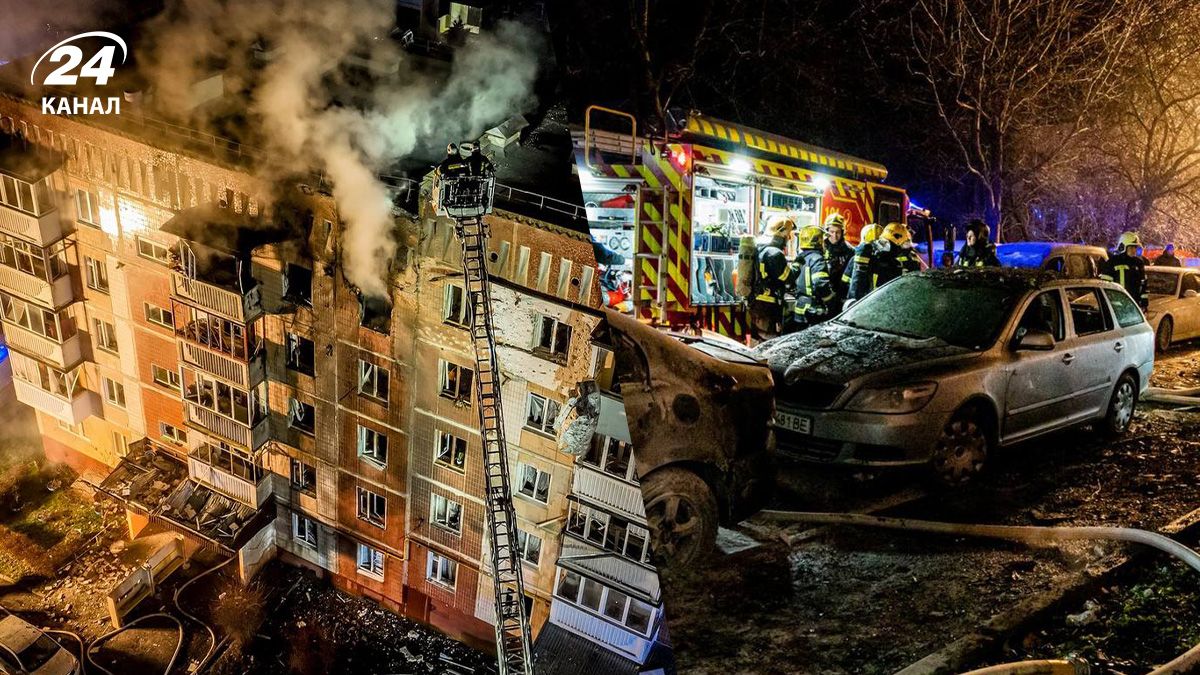 Ужасные последствия удара "Шахедами" по Тернополю Ужасные последствия удара "Шахедами" по Тернополю