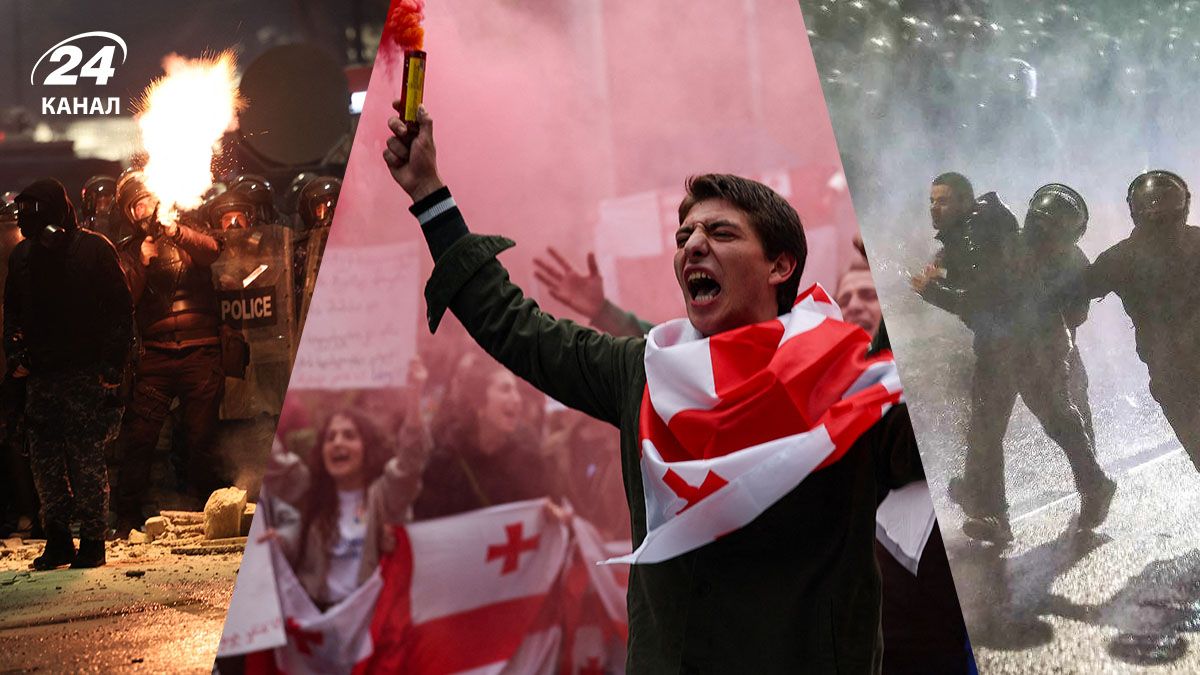 В Грузії тривають протести проти проросійської влади В Грузії тривають протести проти проросійської влади