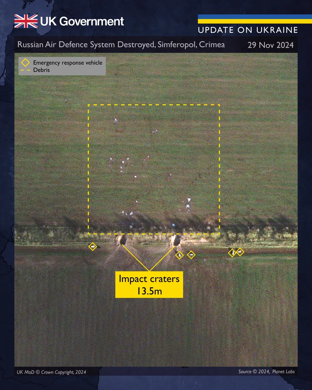 Супутникові знімки з ураженням С-400 у Криму 29 листопада Супутникові знімки з ураженням С-400 у Криму 29 листопада