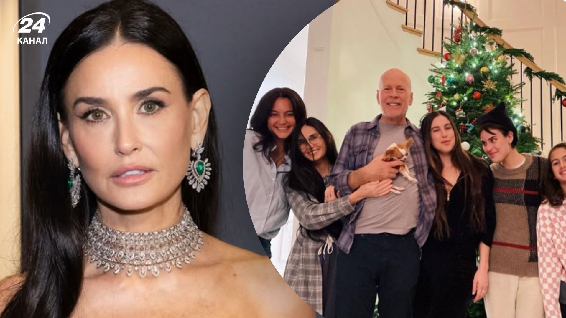 Демі Мур обрала для святкування Різдва і Нового року класично прикрашене дерево Демі Мур обрала для святкування Різдва і Нового року класично прикрашене дерево