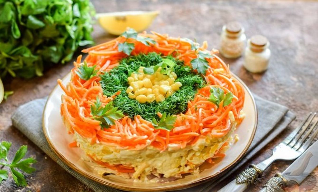 Рецепт очень вкусного салата Рецепт очень вкусного салата