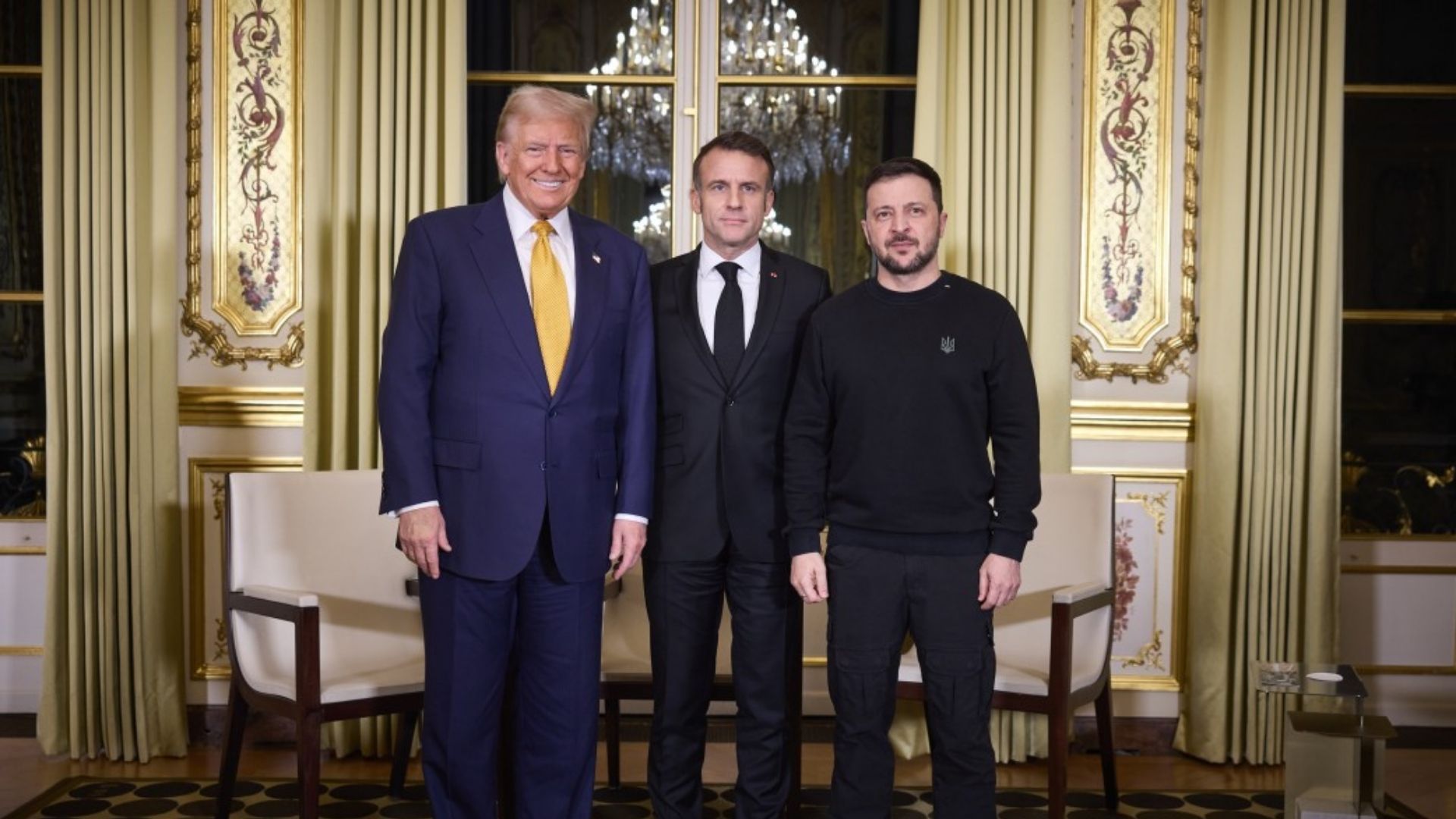 Встреча Зеленского, Трампа и Макрона и Зеленского в Киеве Встреча Зеленского, Трампа и Макрона и Зеленского в Киеве