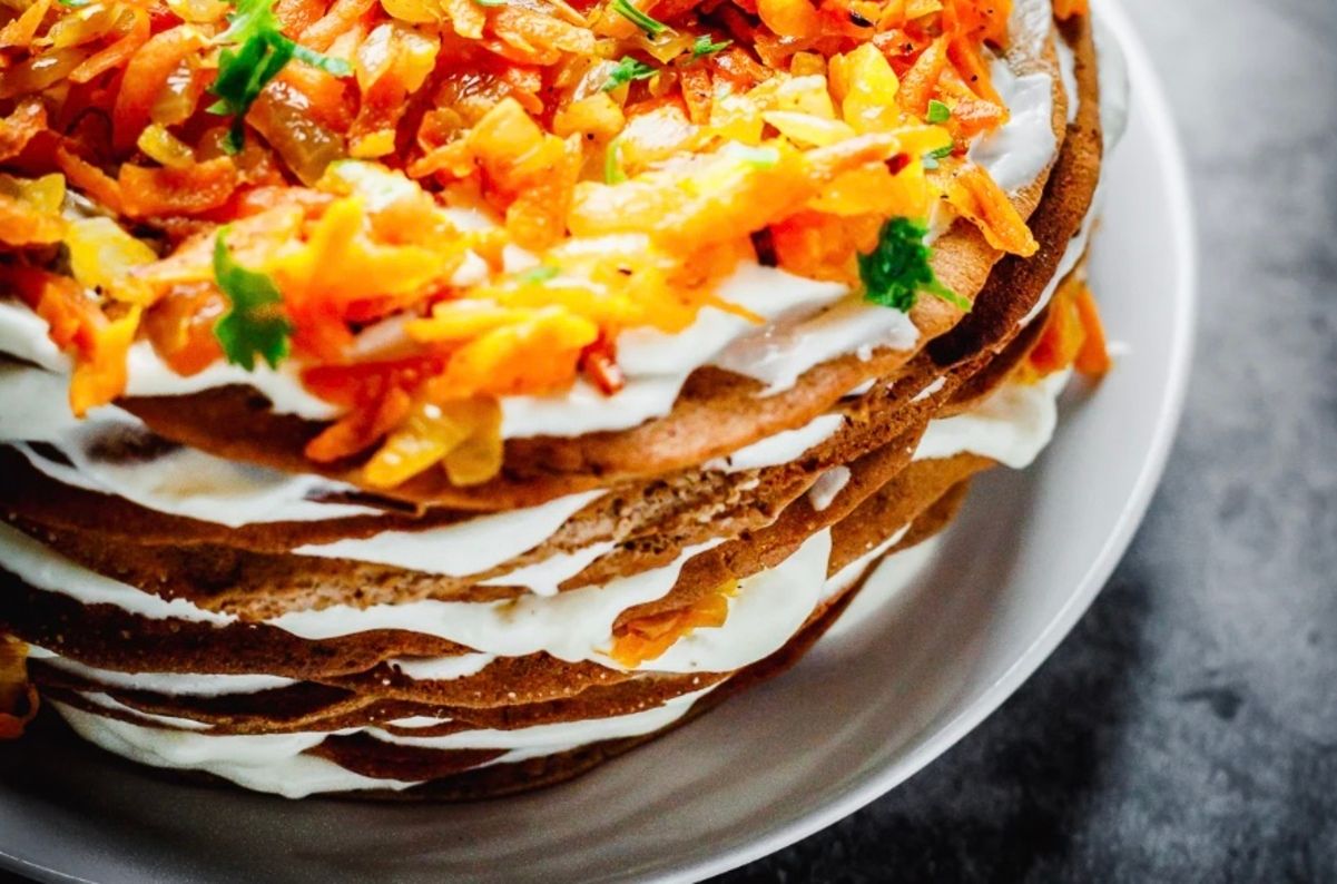 Печеночный торт на Новый год с печенью Печеночный торт на Новый год с печенью