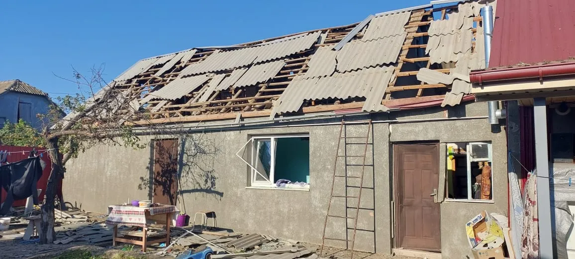 Дом в Измаиле после обстрела Дом в Измаиле после обстрела