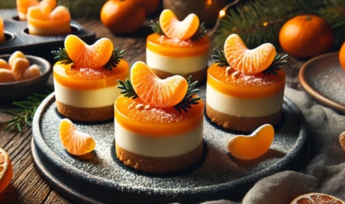 Мини-чизкейки с мандаринами Мини-чизкейки с мандаринами
