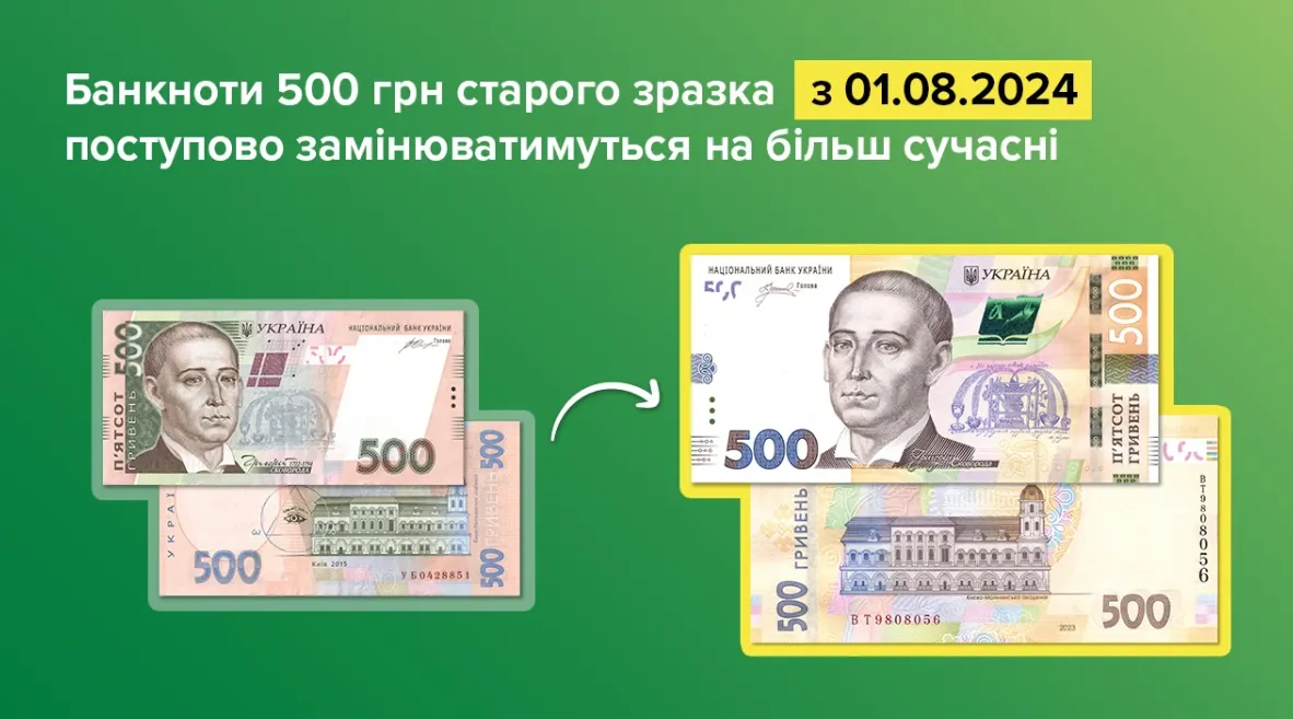 Какие 500 гривен НБУ изымает из обращения